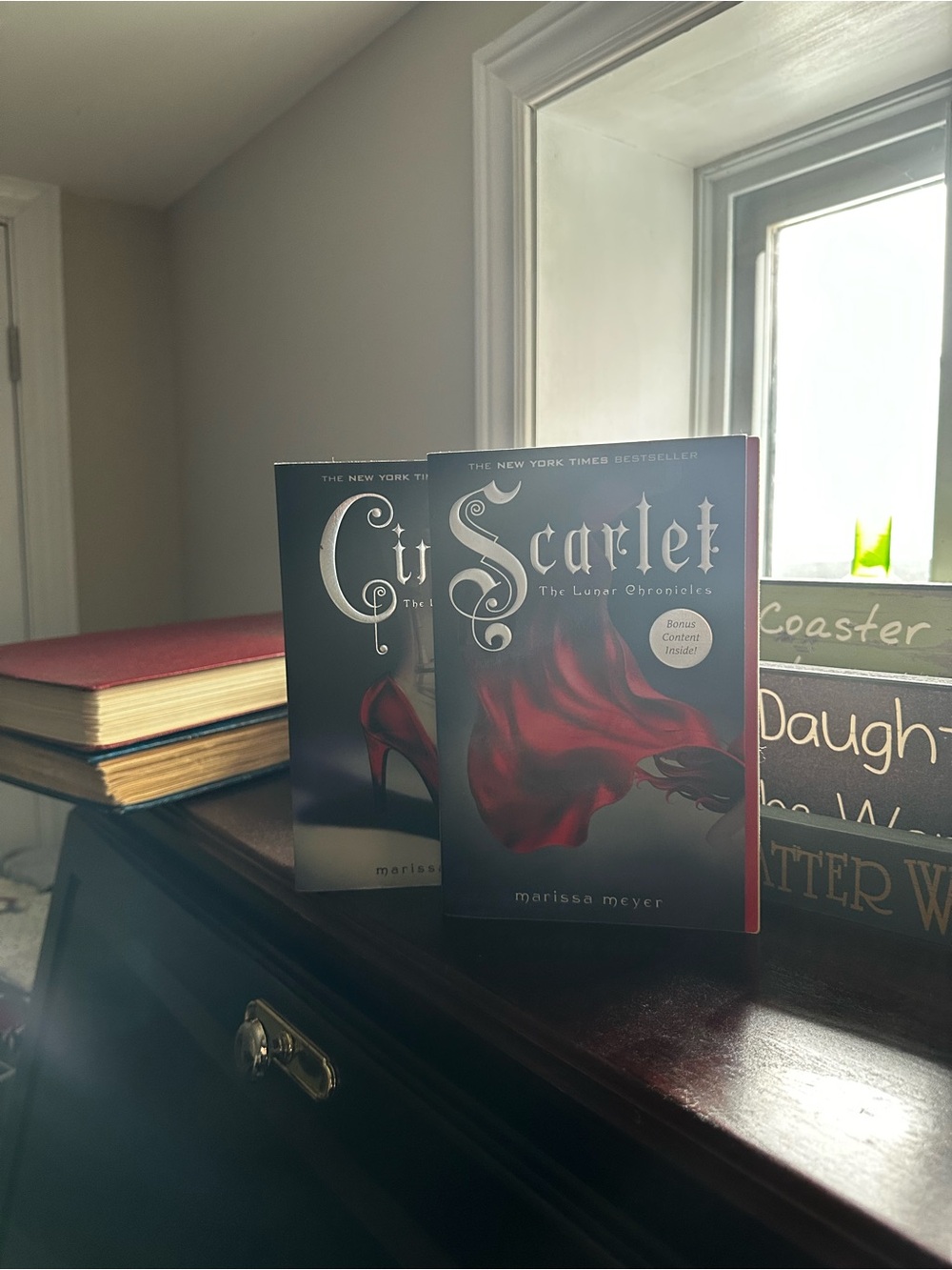 Cinder Scarlet Paperback Book Set - Out of Print Red and Black Cover